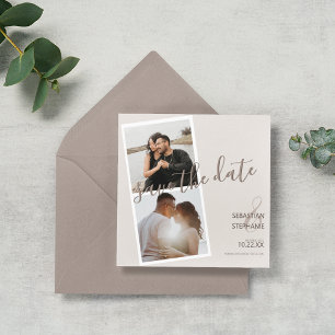 Modern 2 Photo Strip   Anúncio de Noivado