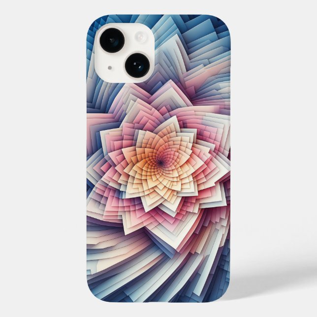Modern 3D Layered Paper Phone Case - Pastel Geomet (Verso)