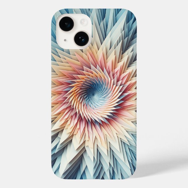 Modern 3D Layered Paper Phone Case - Pastel Geomet (Verso)