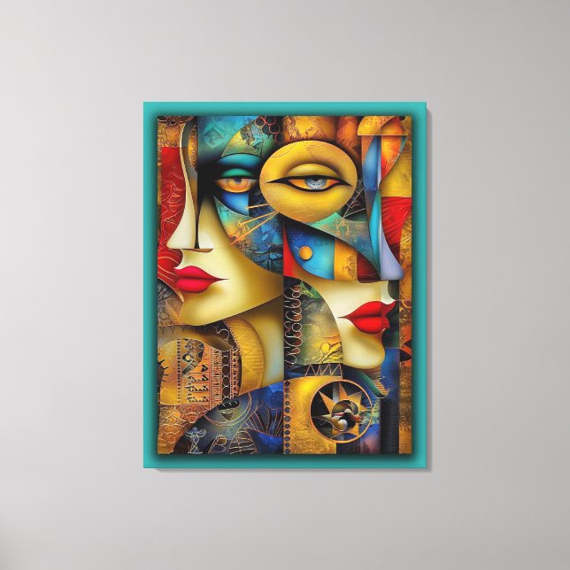 Modern Abstract Canvas Art – Gallery Wall Décor fo (Frente)