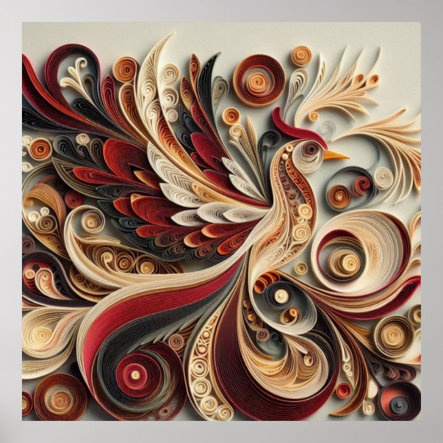 Modern Abstract Swirl Poster – Elegant Wall Art  (Frente)