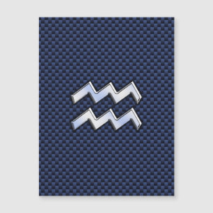 Modern Aquarius - Sinal de fibra de carbono azul m