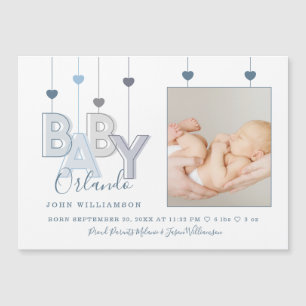 Modern Baby Letters Newborn Baby Boy