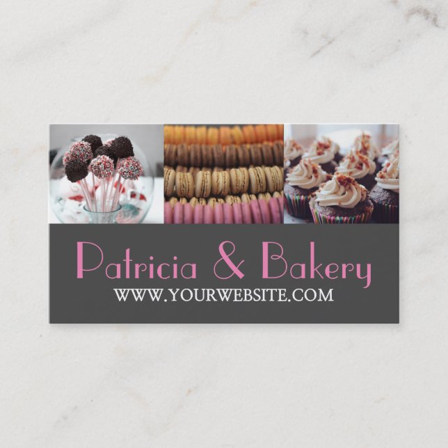 Modern Bakery Catering Sweets Compra Cartão de vis (Frente)