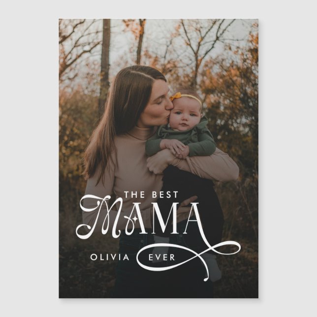 Modern Best Mama Ever Photo Mothers Day Gifts (Frente)