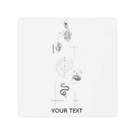 Modern Black & White Metal Print