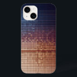 Modern Blue and Orange Pixel Mosaic Gradient Sunse<br><div class="desc">Elevate your tech with this sleek, modern geometric phone case. Featuring a stunning vertical gradient, the design transitions seamlessly from a deep twilight blue at the top to a warm, glowing orange and copper sunset tone at the bottom. This intricate mosaic pattern of tiny 3D-effect squares creates a sophisticated, tech-inspired...</div>