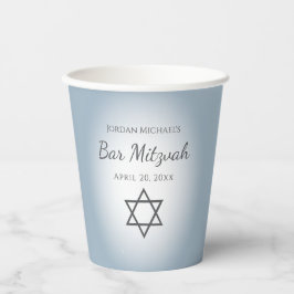 Modern Blue Bar Mitzvah Simple Star of David