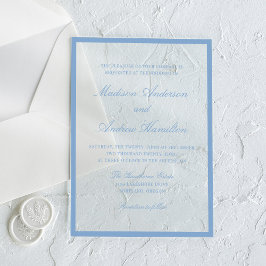 Modern Blue Border Wedding