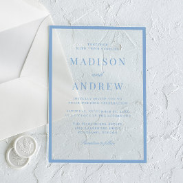 Modern Blue Border Wedding