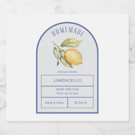 Modern Boho Arch Lemons Limoncello Bottle Casament