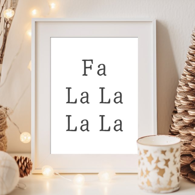 Modern Boho Christmas Fa La Wall Art Impressão (Criador carregado)