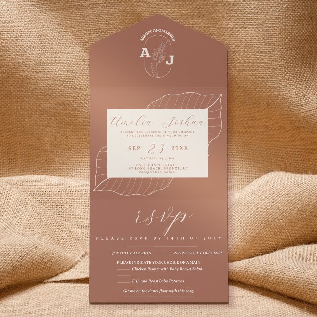 Modern Boho Floral Terracotta Queimou Casamento La (Criador carregado)