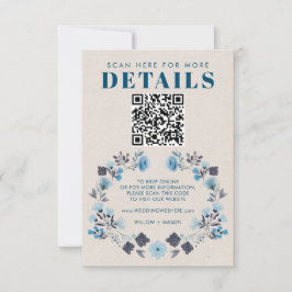 Modern Boho Folk Wedk RSVP Detalhes do Código QR