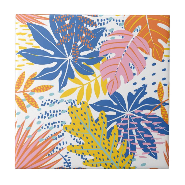 Modern Boho Tropical Selle Palm Folaves (Frente)