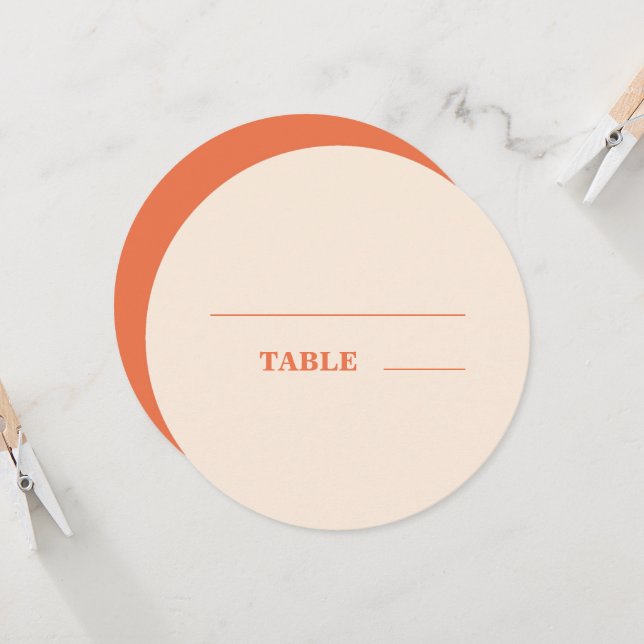 Modern Bold Typografia Weding Apricot Orange (Frente/Verso In Situ)