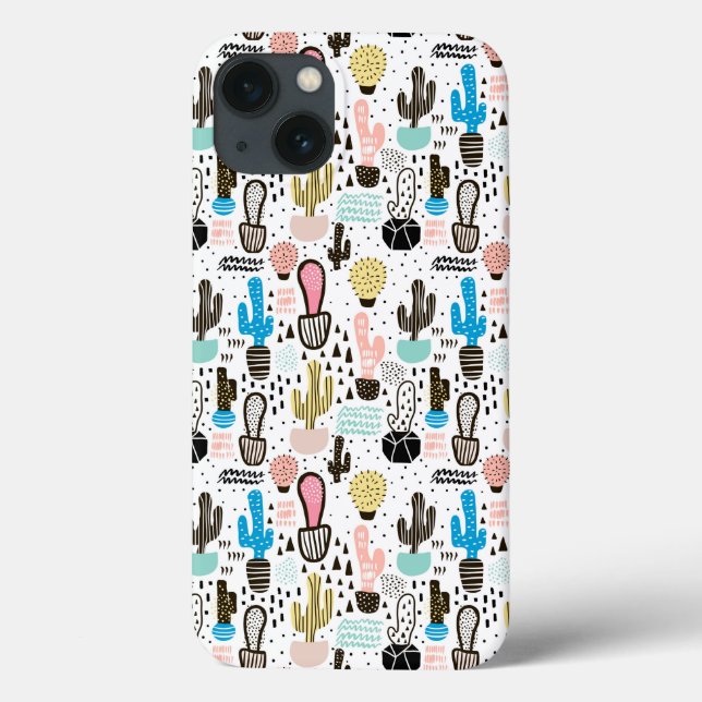 Modern Cactus Geometric Pattern (Verso)