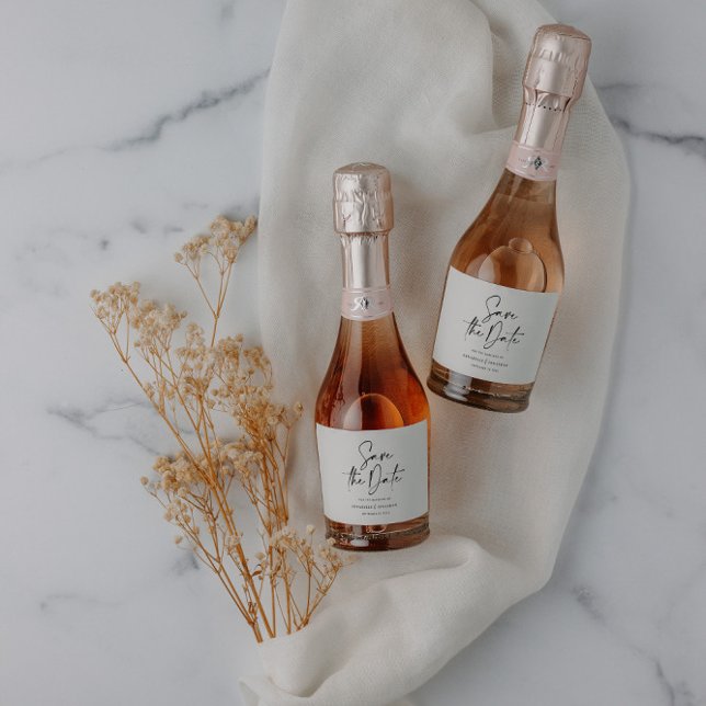 Modern casual script black save the date wedding (Criador carregado)