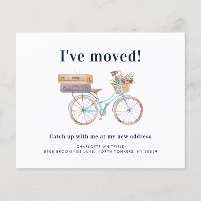 Modern Change of Address Moving Announcement Card (Frente)