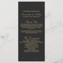 Modern Chic Dourado Especkled no Programa de Casam