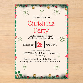 Modern Christmas Party Invitation Template