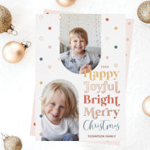 Modern Confetti Feliz Joyful Bright Dois Arco Foto