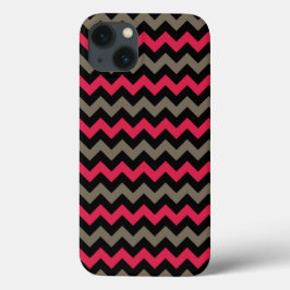 Modern Crimson Black Cinza Chevron