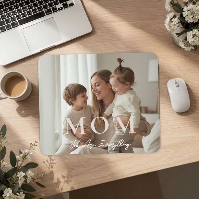 Modern Custom Photo MOM Desk Mouse Pad (Criador carregado)