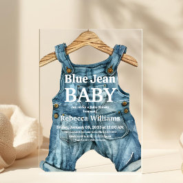 Modern Denim Blue Jean Baby Boy Baby Shower