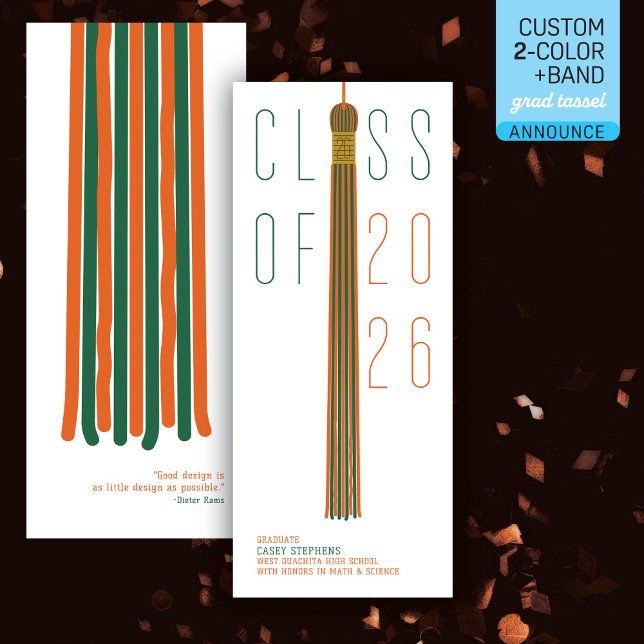 Modern Design Grad  Announcement | Color-Editable (Criador carregado)