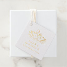 Modern Dois Swans Apaixonados Obrigado Casamento