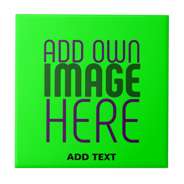  MODERN EDITABLE NEON GREEN IMAGE TEXT TEMPLATE (Frente)