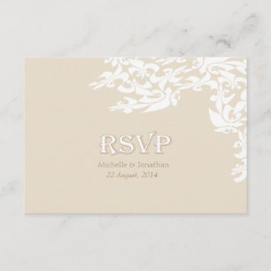 Modern Elegance Ecru Fleur de Lis RSVP