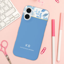 Modern Elegant Blue Floral Pattern