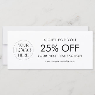 Modern Elegant Business Logo Discount Card