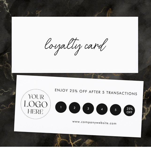Modern Elegant Business Logo Loyalty Card (Front and Back)