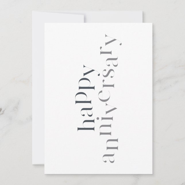 Modern, elegant, chic design Happy Anniversary (Frente)