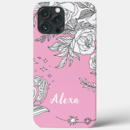 Modern elegant cute girly simple florals