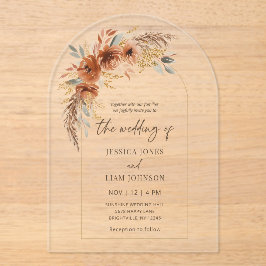 Modern Elegant Terracotta Fall Floral Wedding 