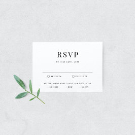 Modern Elegant Wedding RSVP Card