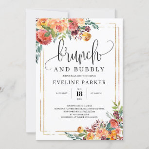 Modern Fall marigold brunch abd buly convite