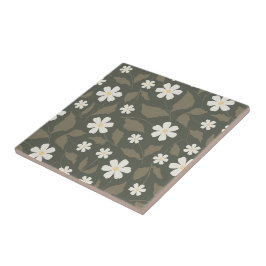 Modern Farmhouse Daisy Oliva Escura Salvia Floral