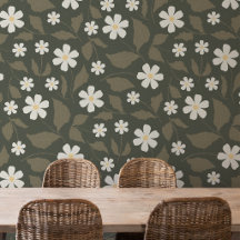 Modern Farmhouse Daisy Oliva Escura Salvia Floral