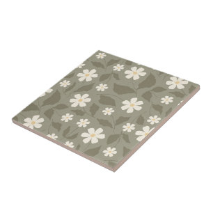 Modern Farmhouse Daisy Tons Olive e Terra Silencia