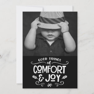 Modern Farmhouse Foto do Natal de Gingham Negro