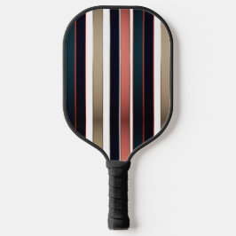 Modern Fire and Bold Diagonal Stripe Pickleball 