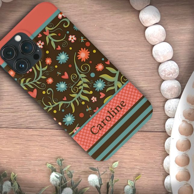 Modern Floral Personalizado Nome Girly Inspirivity (Criador carregado)