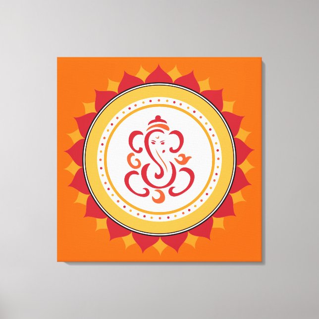 Modern Ganesha Canvas Wall Art (Frente)