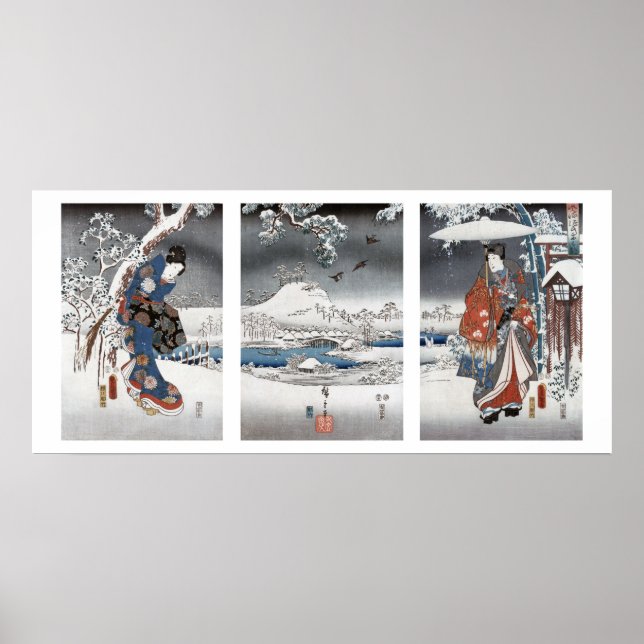 Modern Genji Triptych Poster (Frente)