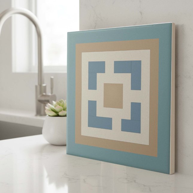 Modern Geometric Abstract Pat#11 Teal ID1192 (Criador carregado)